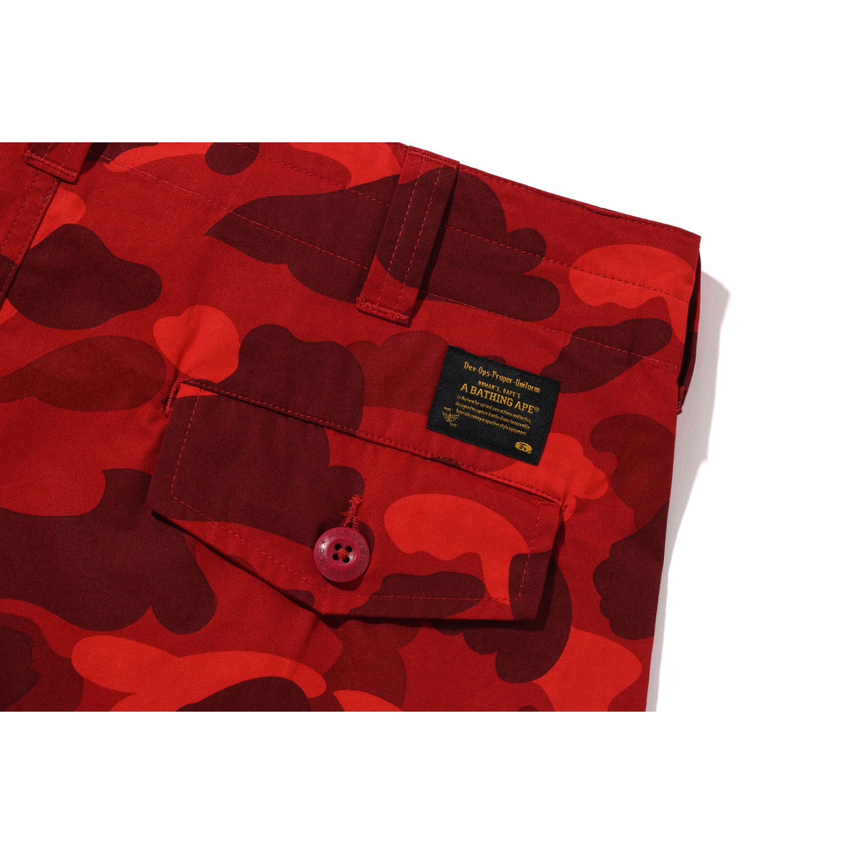 BAPE COLOR CAMO 6 POCKET PANTS RED