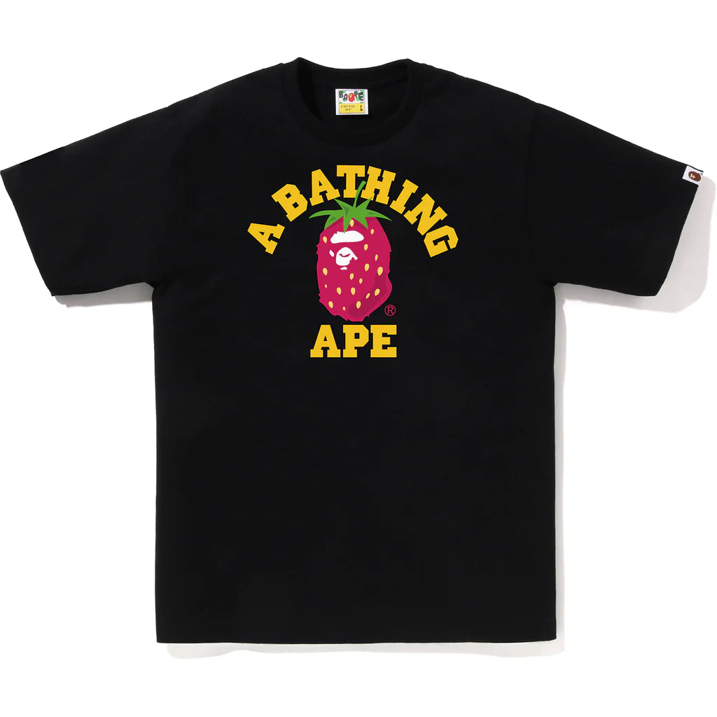 BAPE Strawberry College Tee Black