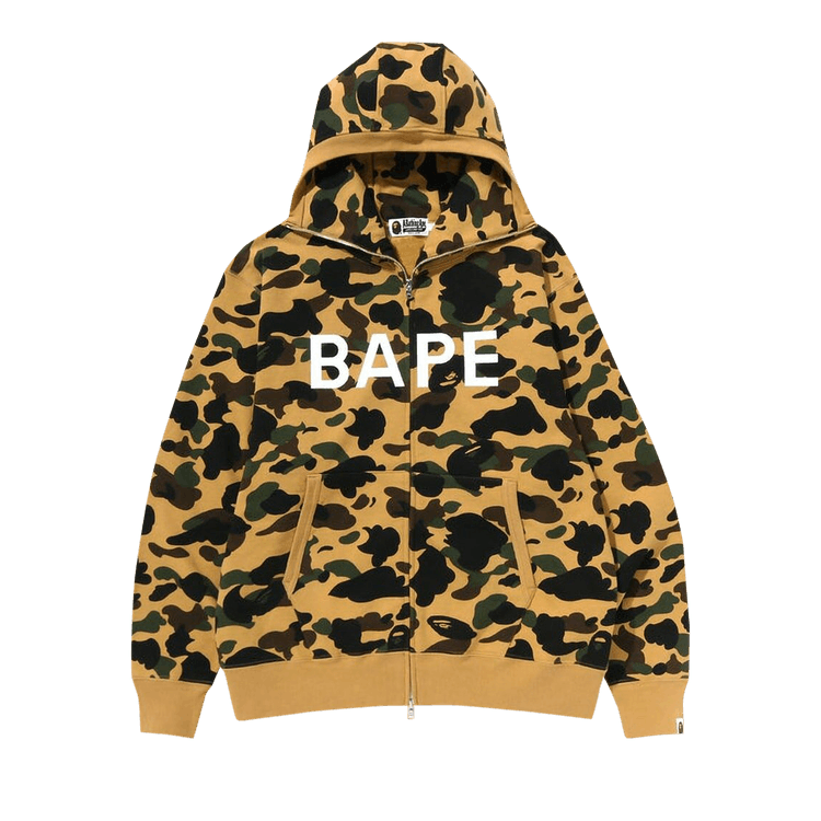 BAPE 1ST CAMO BALACLAVA FULL ZIP HOODIE GREEN