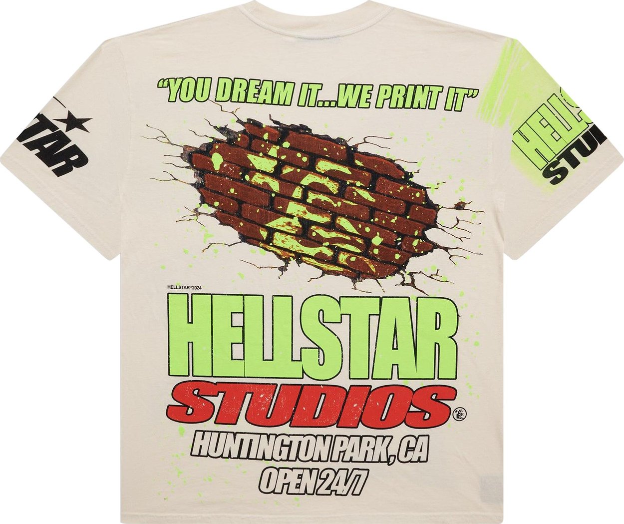 Hellstar Studios Brick Wall T-Shirt White