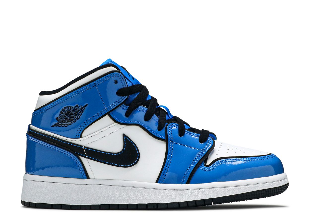 Air Jordan 1 Mid Signal Blue (GS)