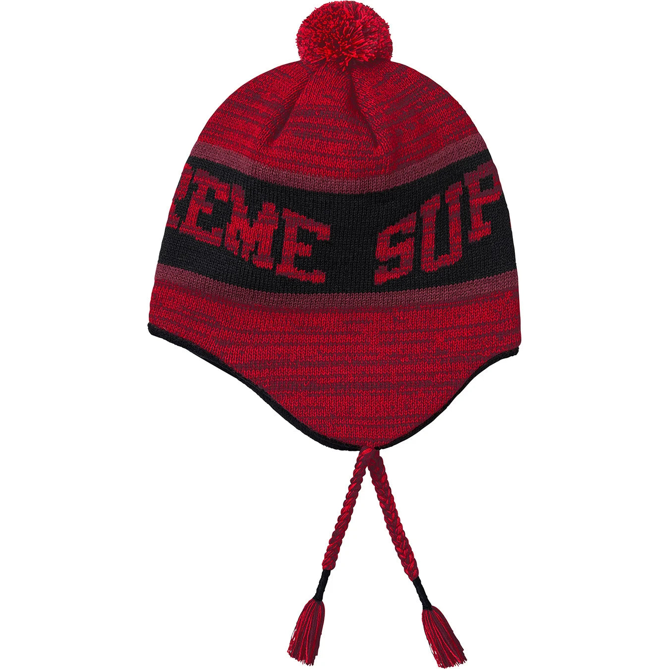 Supreme Heathered Earflip Beanie Red (2018)