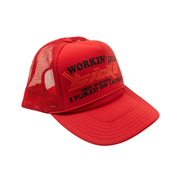 Sicko Laundry Trucker Hat Red