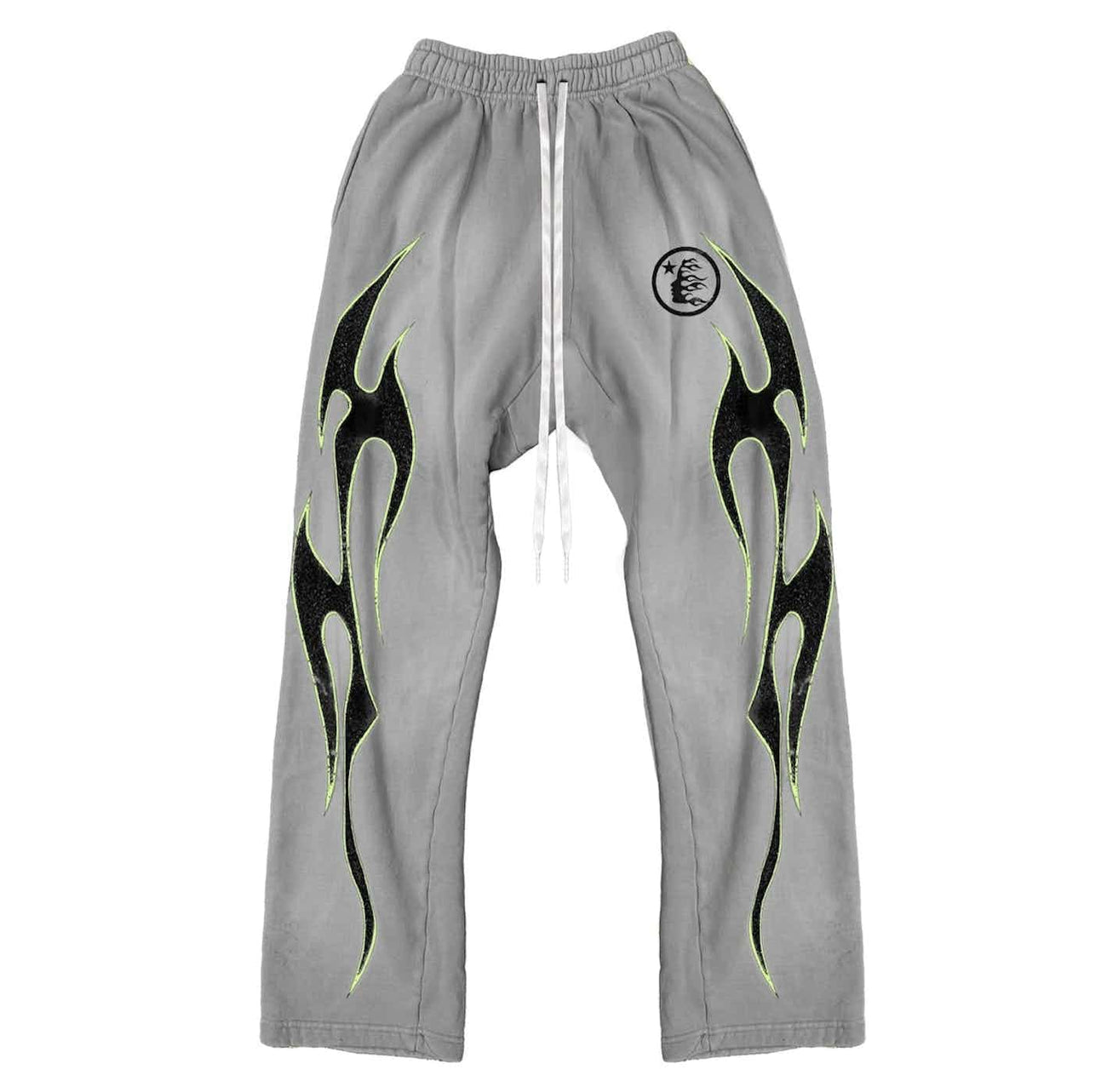 Hellstar Future Flame Sweatpants Grey/Green