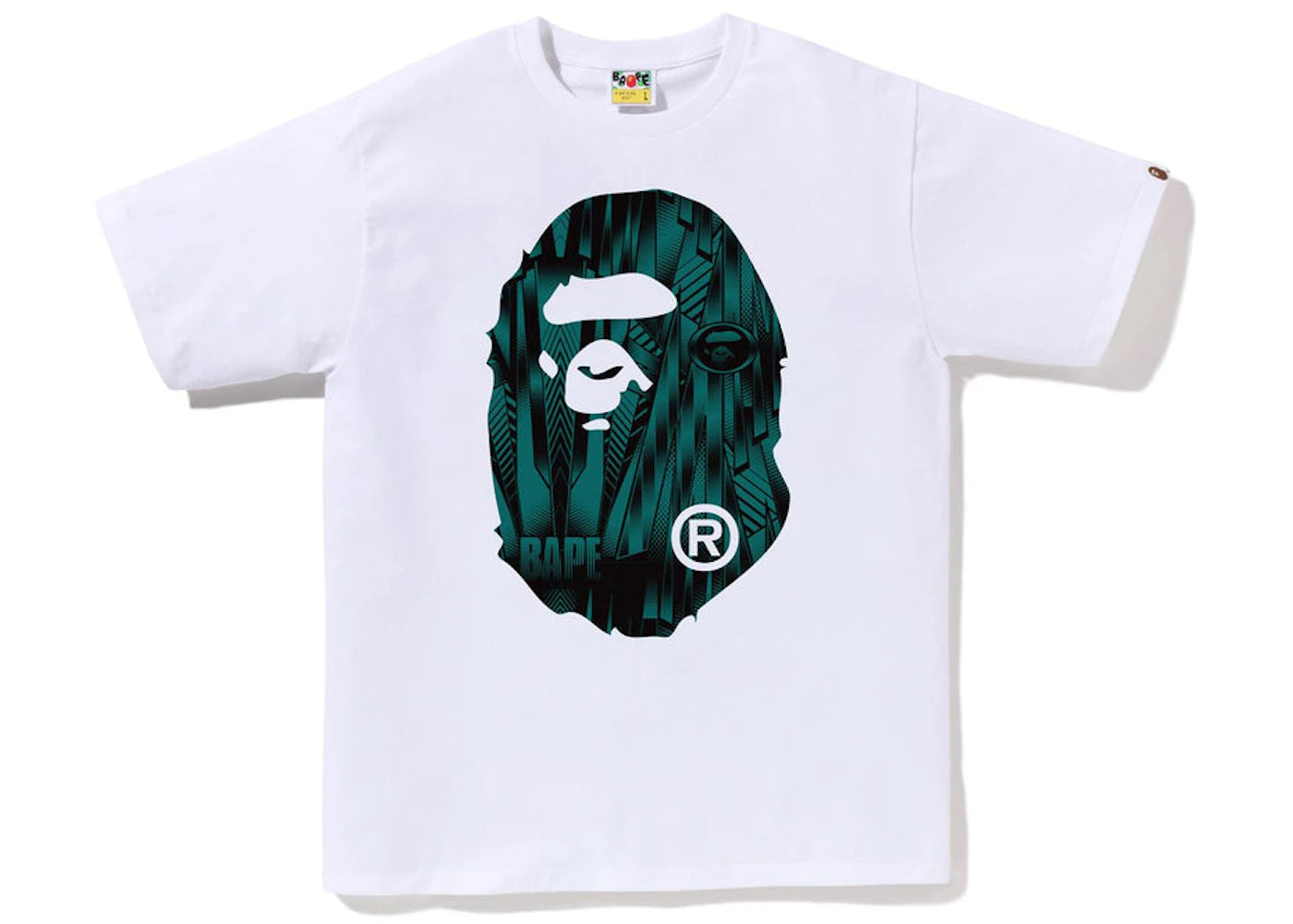 BAPE Speed Racer Big Ape Head Tee White Blue