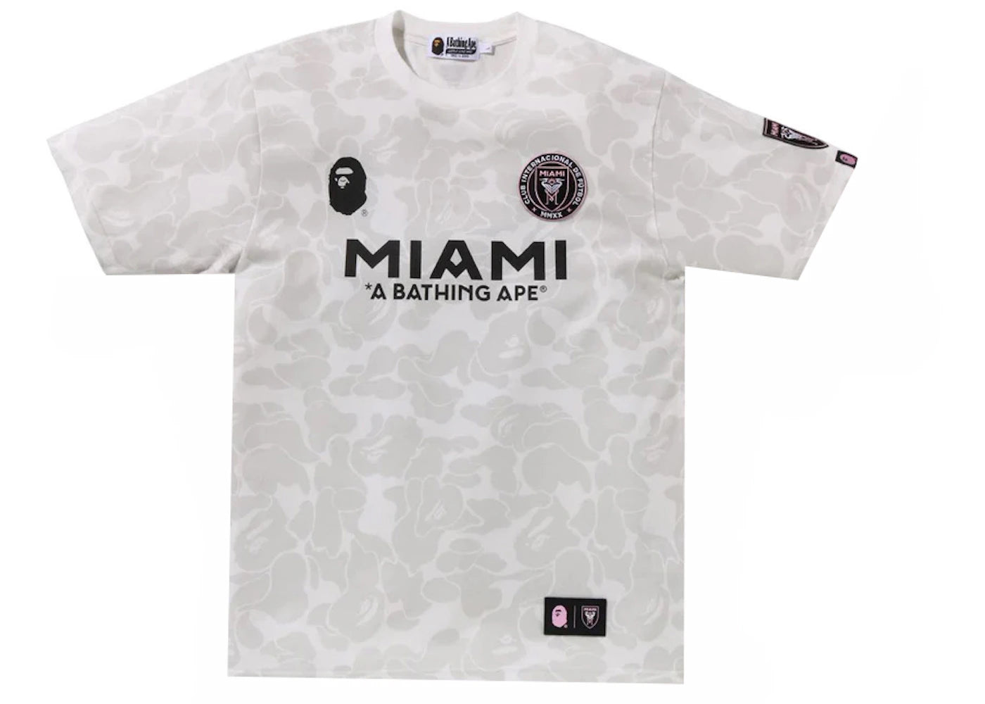 BAPE x Inter Miami CF Camo Tee White