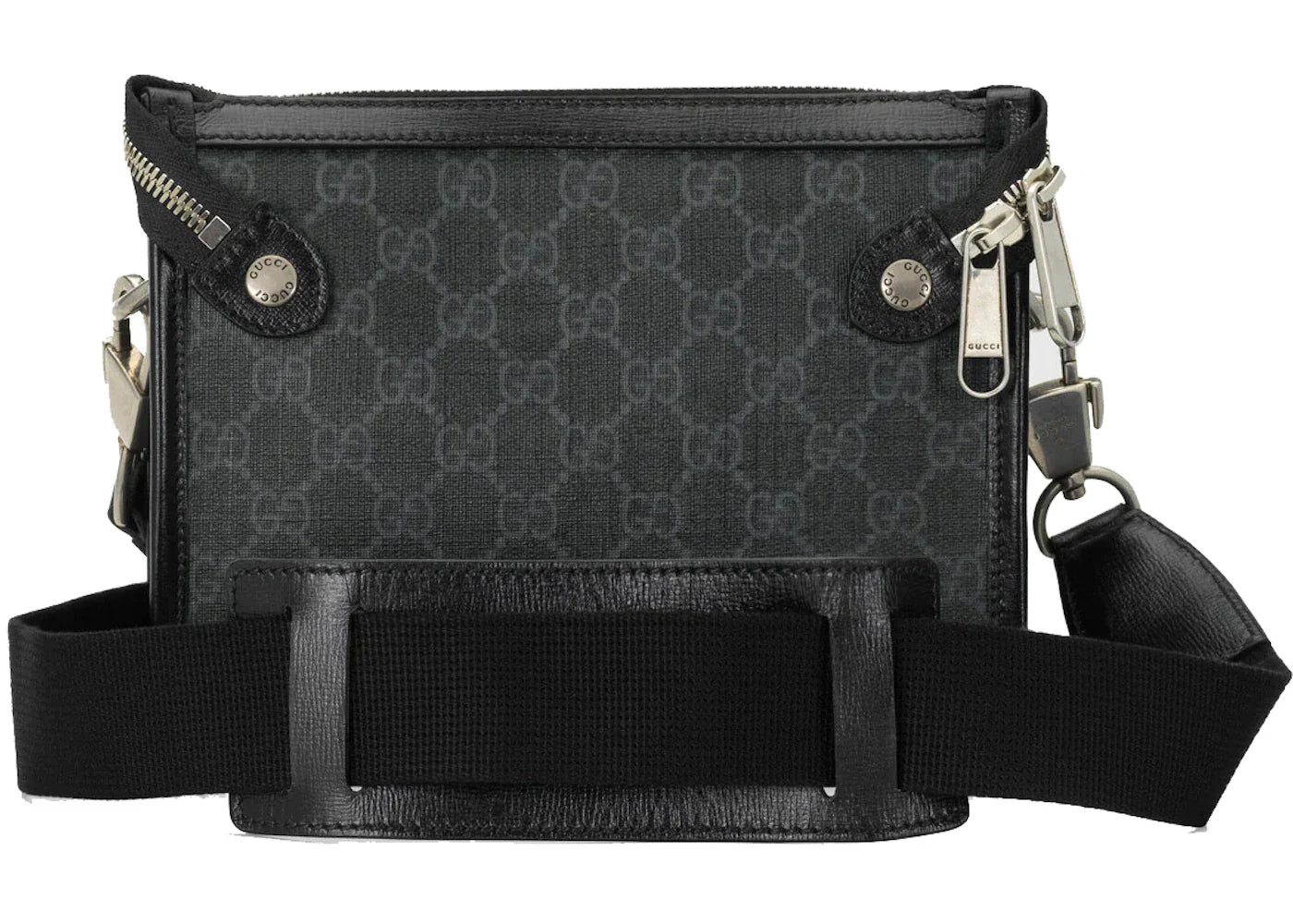 GG Black Messenger Bag With Interlocking G