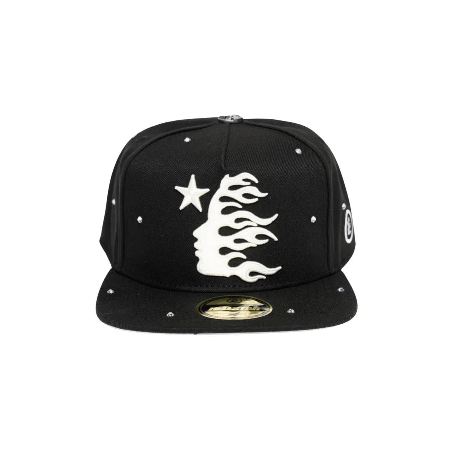 Hellstar Og Logo Starry Night Snapback Hat Black