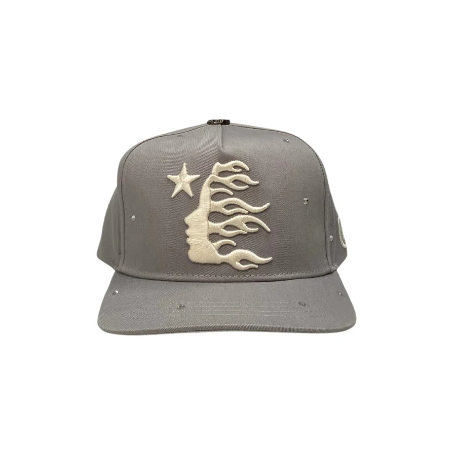 Hellstar Og Logo Starry Night Snapback Hat Grey