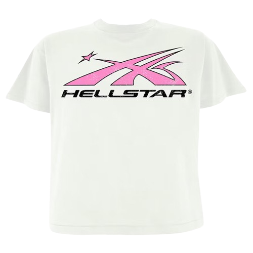 Hellstar Sport Logo T-Shirt White / Pink