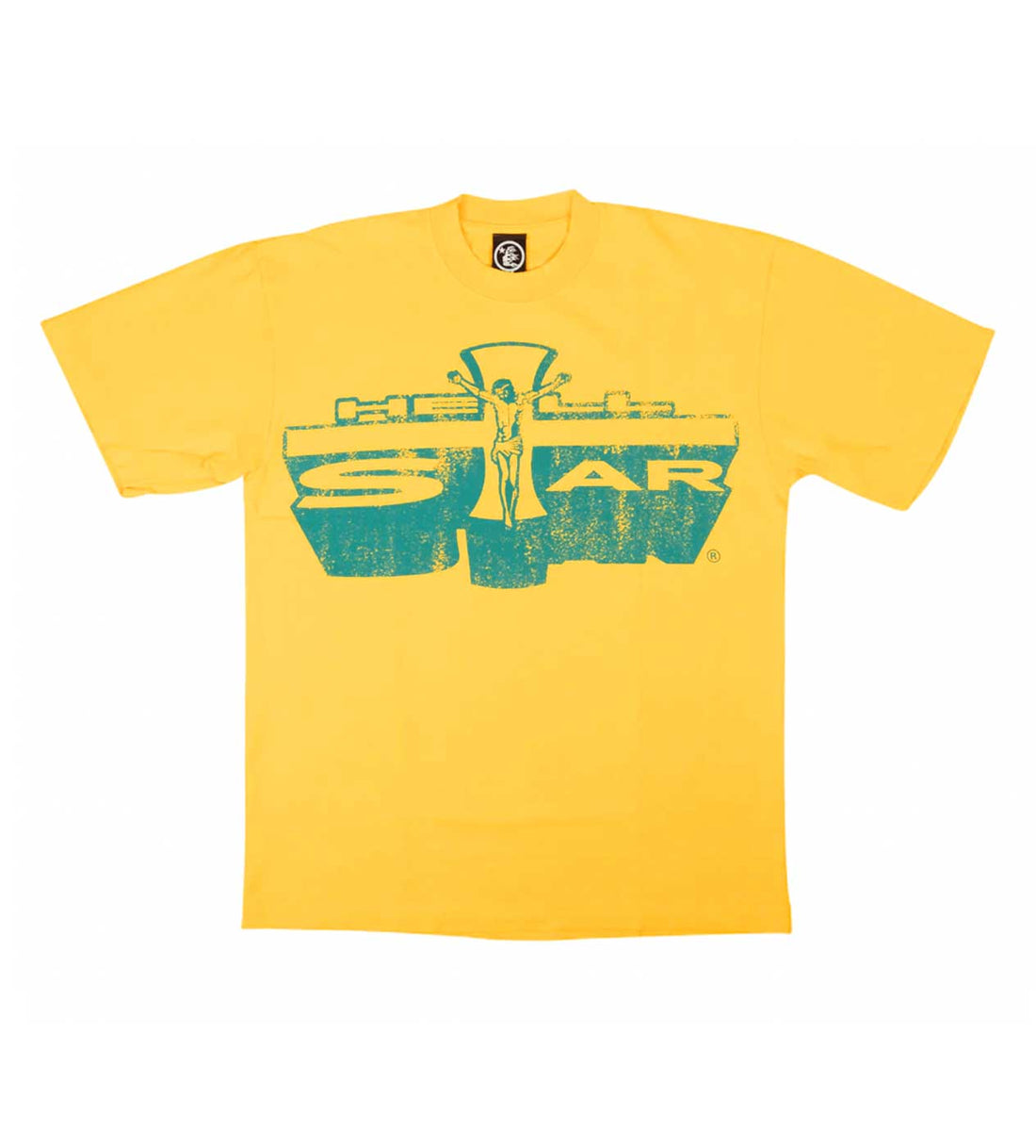 Hellstar Jesus Emblem T-Shirt Yellow