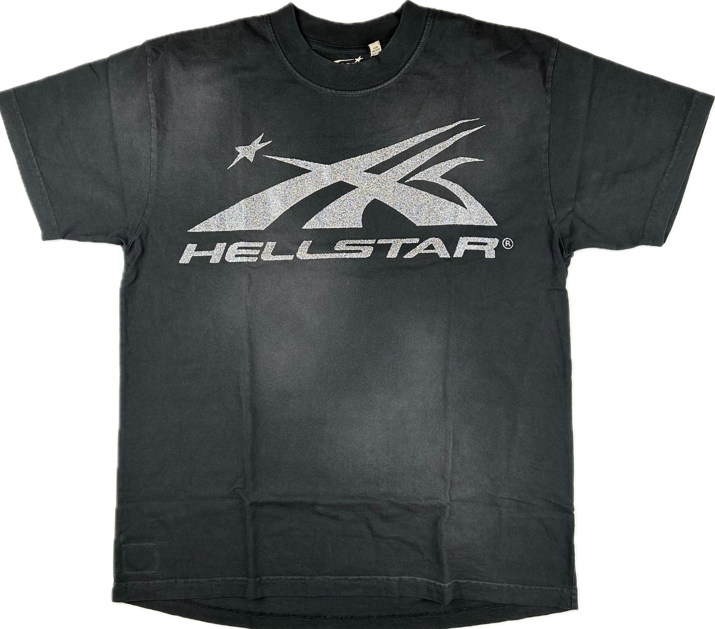 Hellstar Sport Logo Gel T-Shirt Black/Grey Sparkle