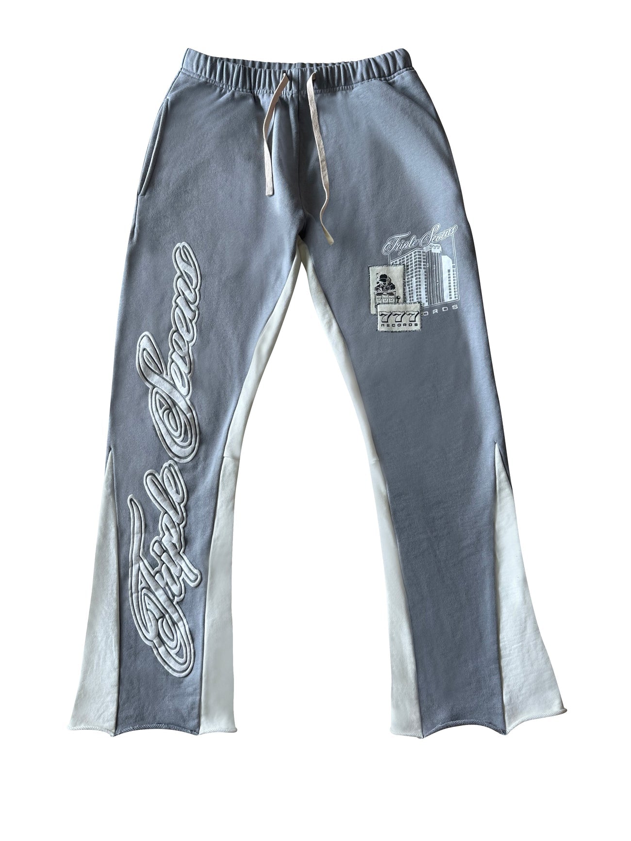 Triple Seven Patchwork Sweatpants (Light Grey)