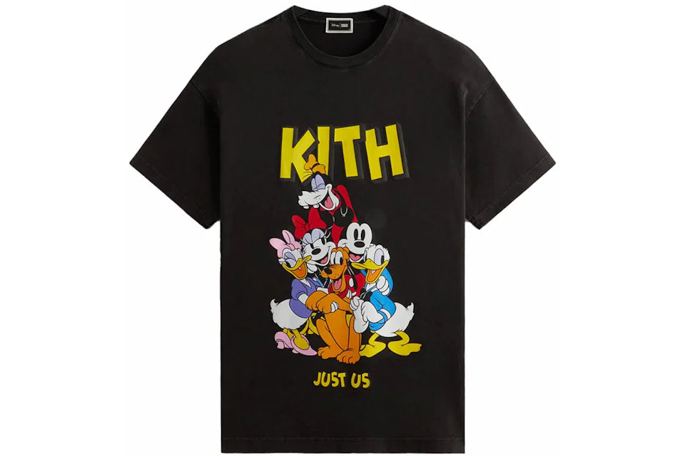 Kith x Disney Mickey & Friends Best Friends Vintage Tee Black