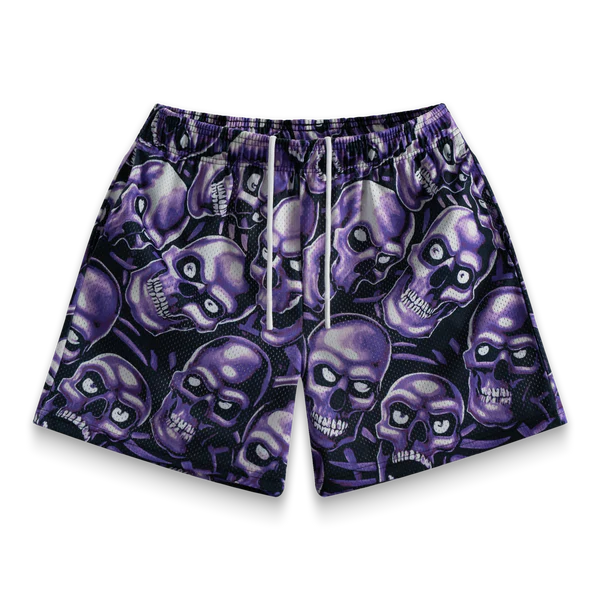 Bravest Studios Skully Shorts Purple