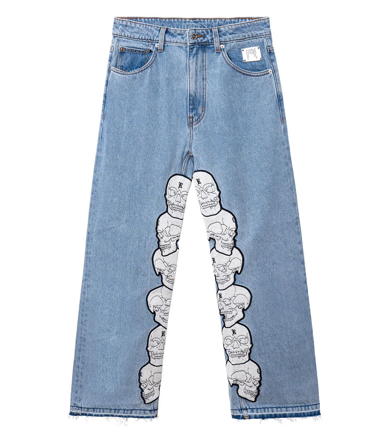 REVENGE SKULL PATCH DENIM PANT INDIGO