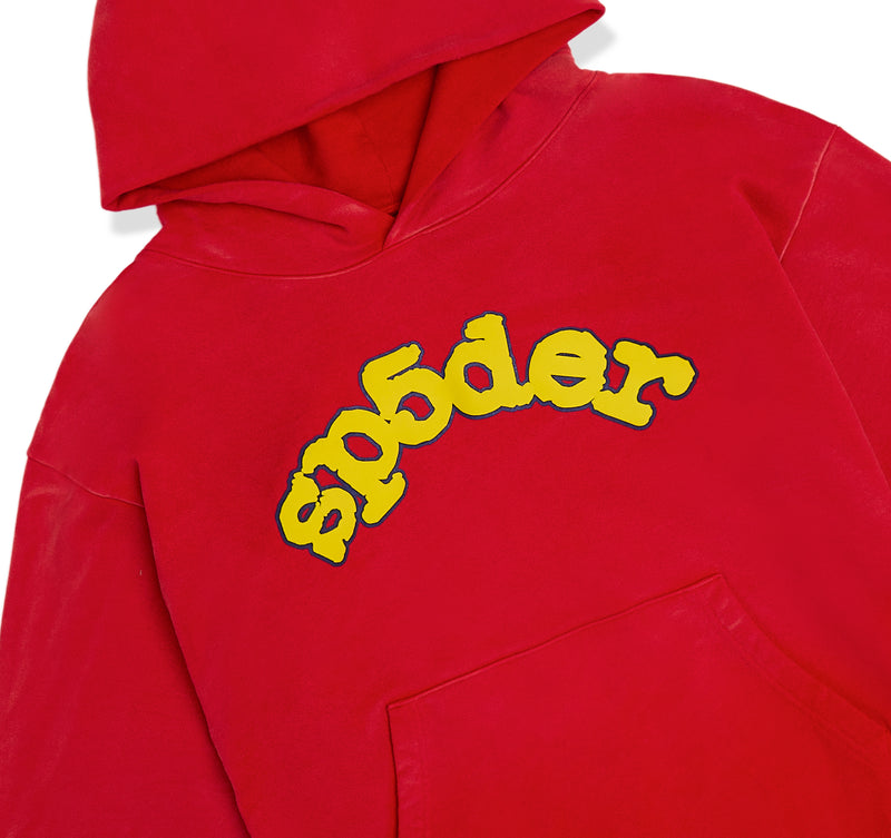 Sp5der Og Logo Hoodie Red