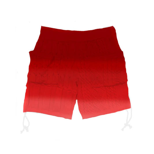 Retrovert Gradient Knitted Shorts Red