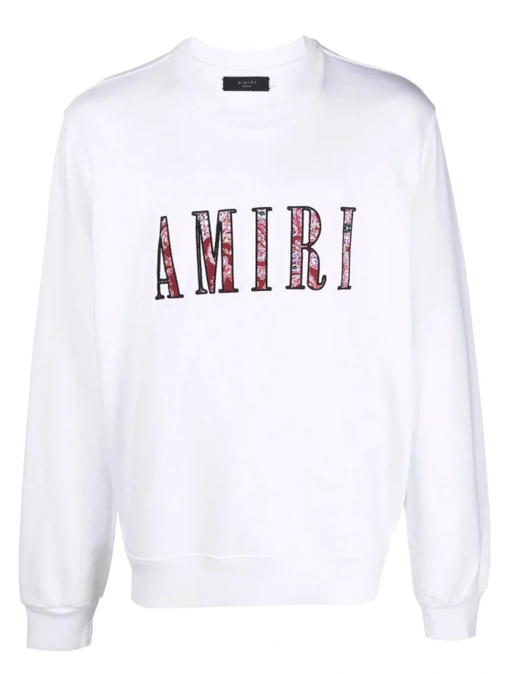 Amiri White Paisley Core Logo Crewneck Sweatshirt