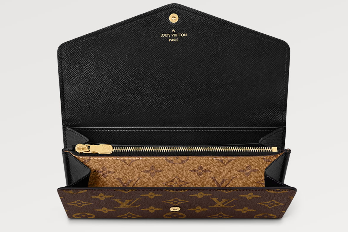 LV Sarah Wallet Monogram Reverse Brown