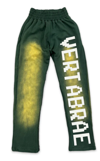 Vertabrae Sweatpants Washed Green/White