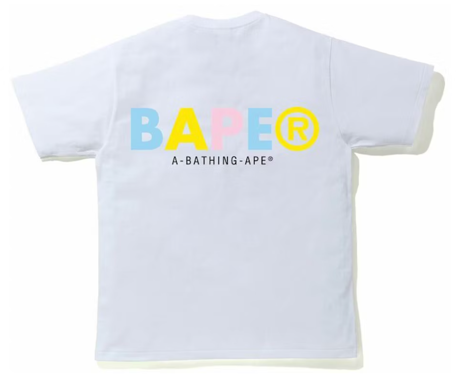 BAPE Multi-Color Print Tee White