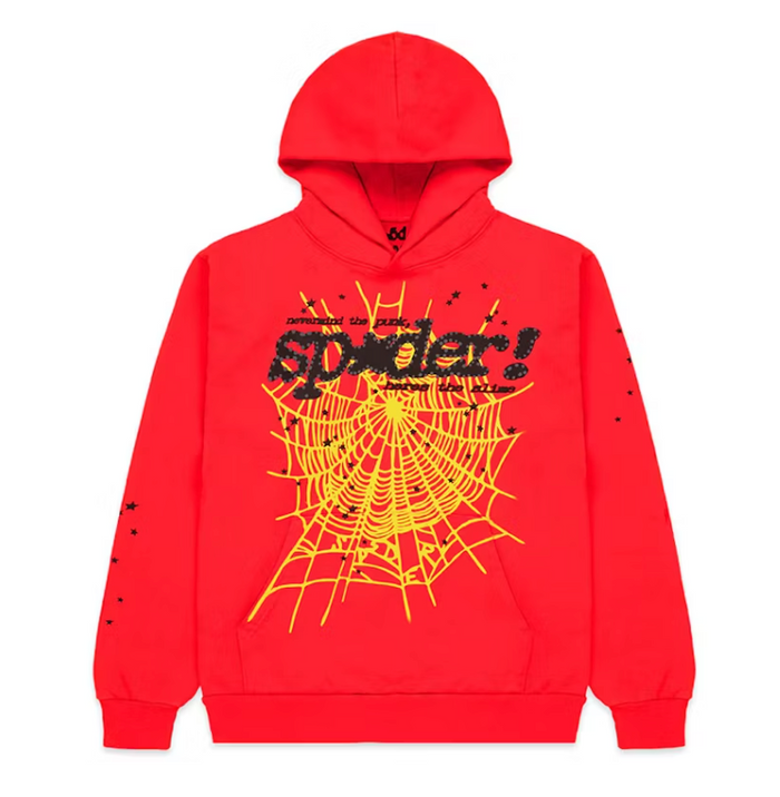 Sp5der P*nk V2 Hoodie Red