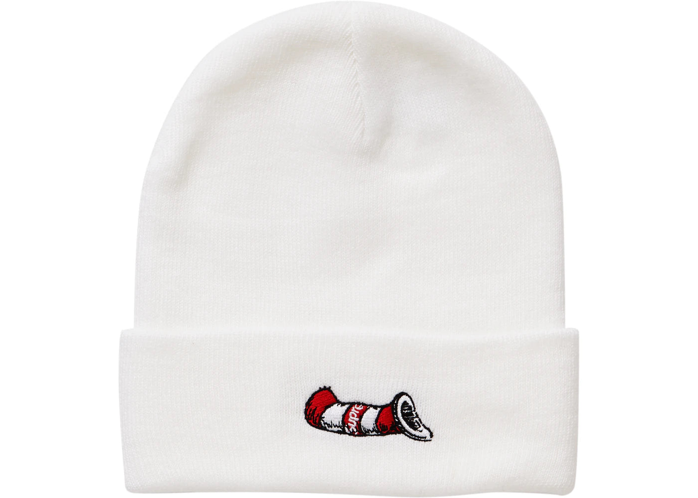 Supreme Cat in the Hat Beanie White