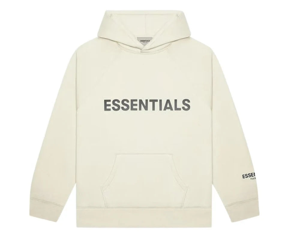 Fear of God Essentials Pullover Hoodie Applique Logo Buttercream