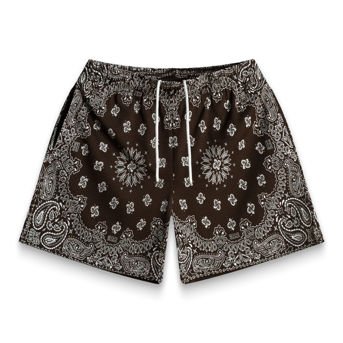 Bravest Studio Paisley Two-Tone Brown Shorts