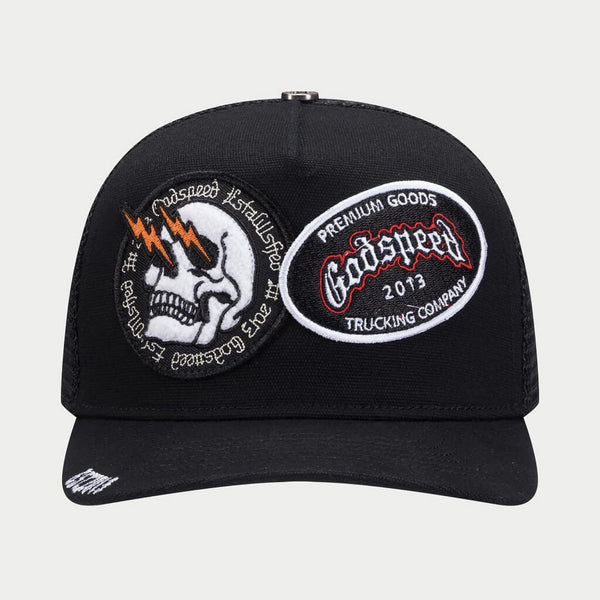 Godspeed GS Dual Patch Trucker Hat (Black)