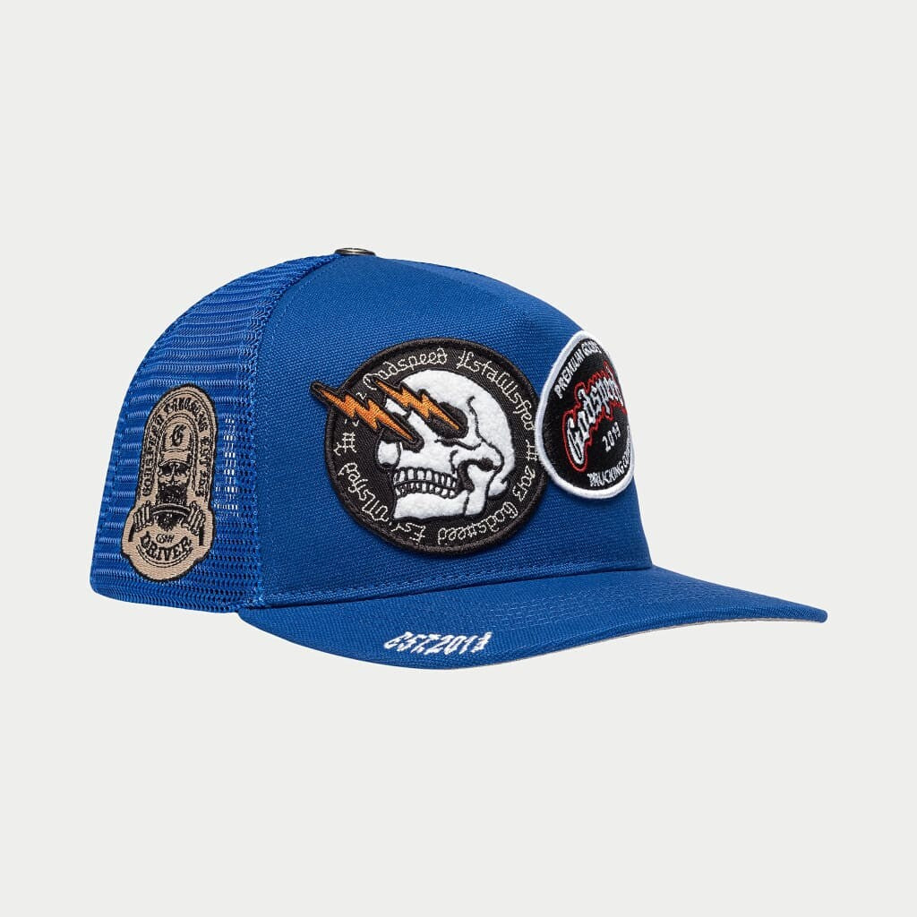 Godspeed Dual Patch Trucker Hat Royal Blue