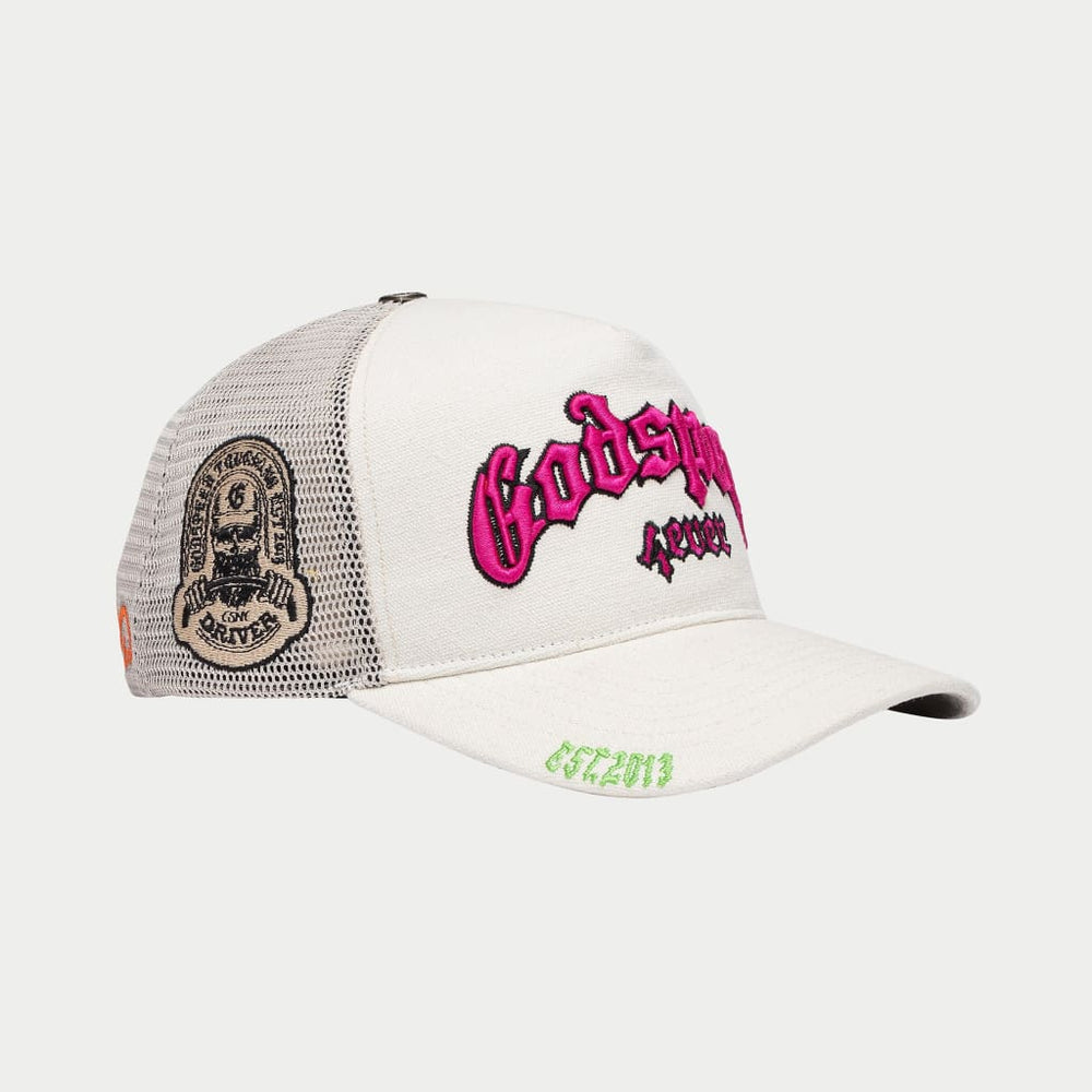 Godspeed GS Forever Trucker Hat White/Fuchsia