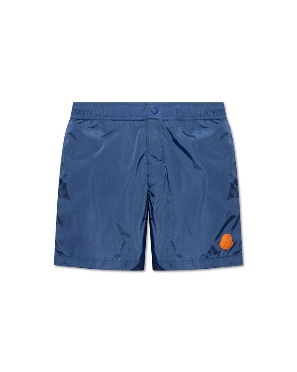 Moncler Button Detailed Logo Patch Swim Shorts