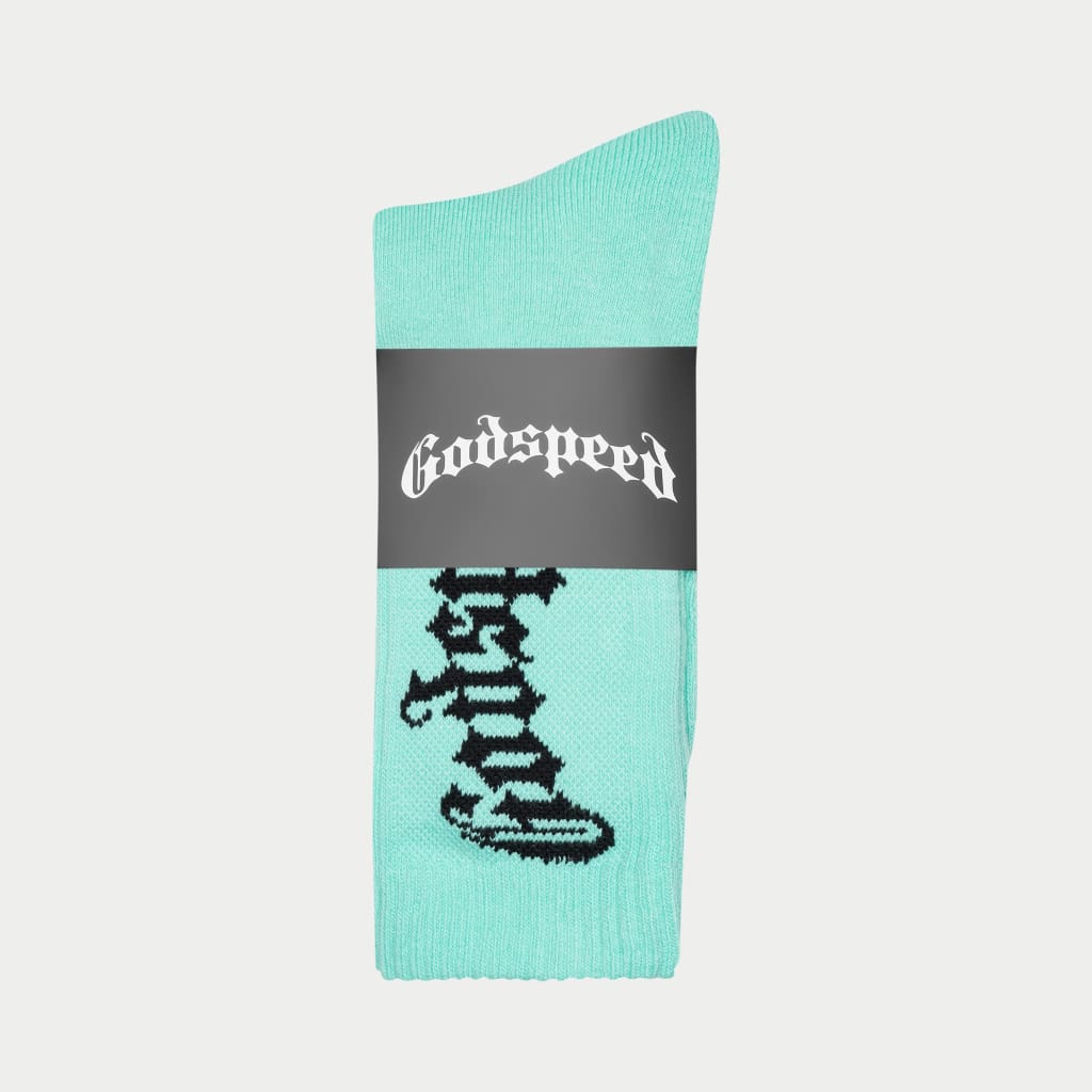 Godspeed OG Logo Sock Electric Teal