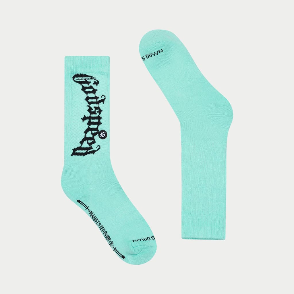 Godspeed OG Logo Sock Electric Teal