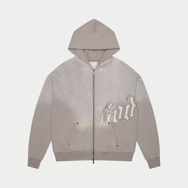 Godspeed Vintage Slate Grey OG Logo Zip Up Hoodie