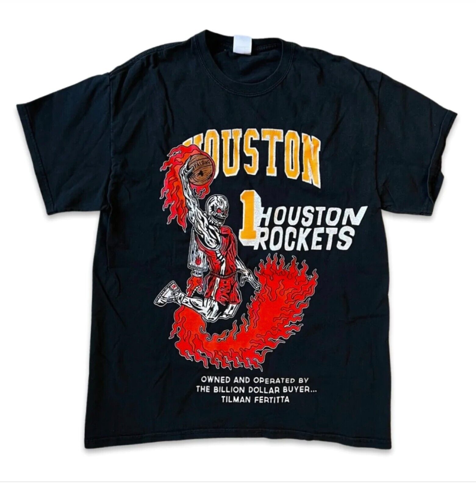 WARREN LOTAS HOUSTON ROCKETS T-SHIRT BLACK