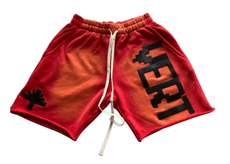 Vertabrae D3 Sweat Shorts Red