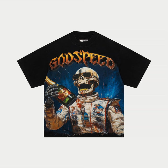 Godspeed Victory Toast T-shirt Grey Wash