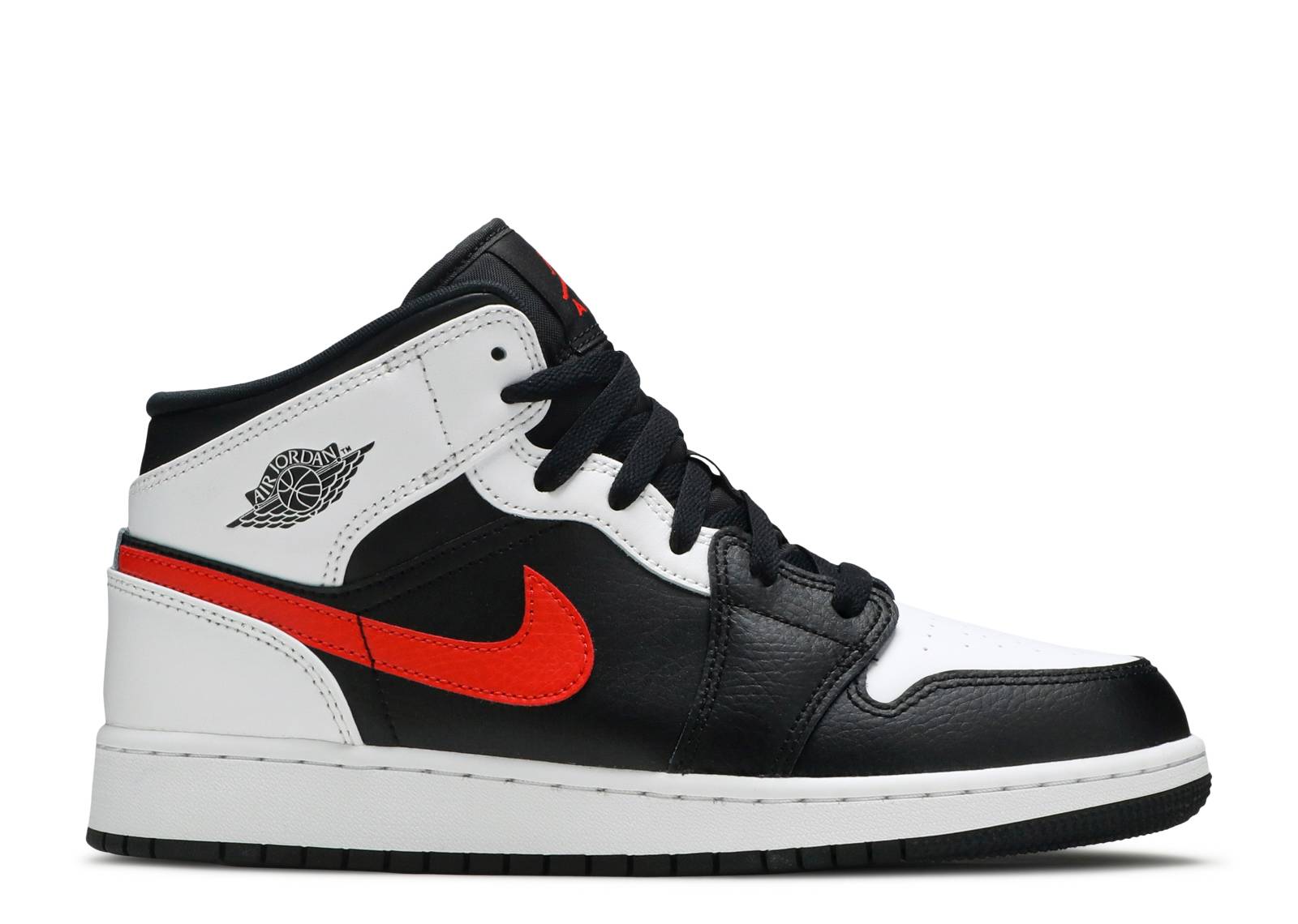 Air Jordan 1 Mid White Black Chile Red (GS)