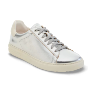 Silver Metallic Casual Sneakers for Women